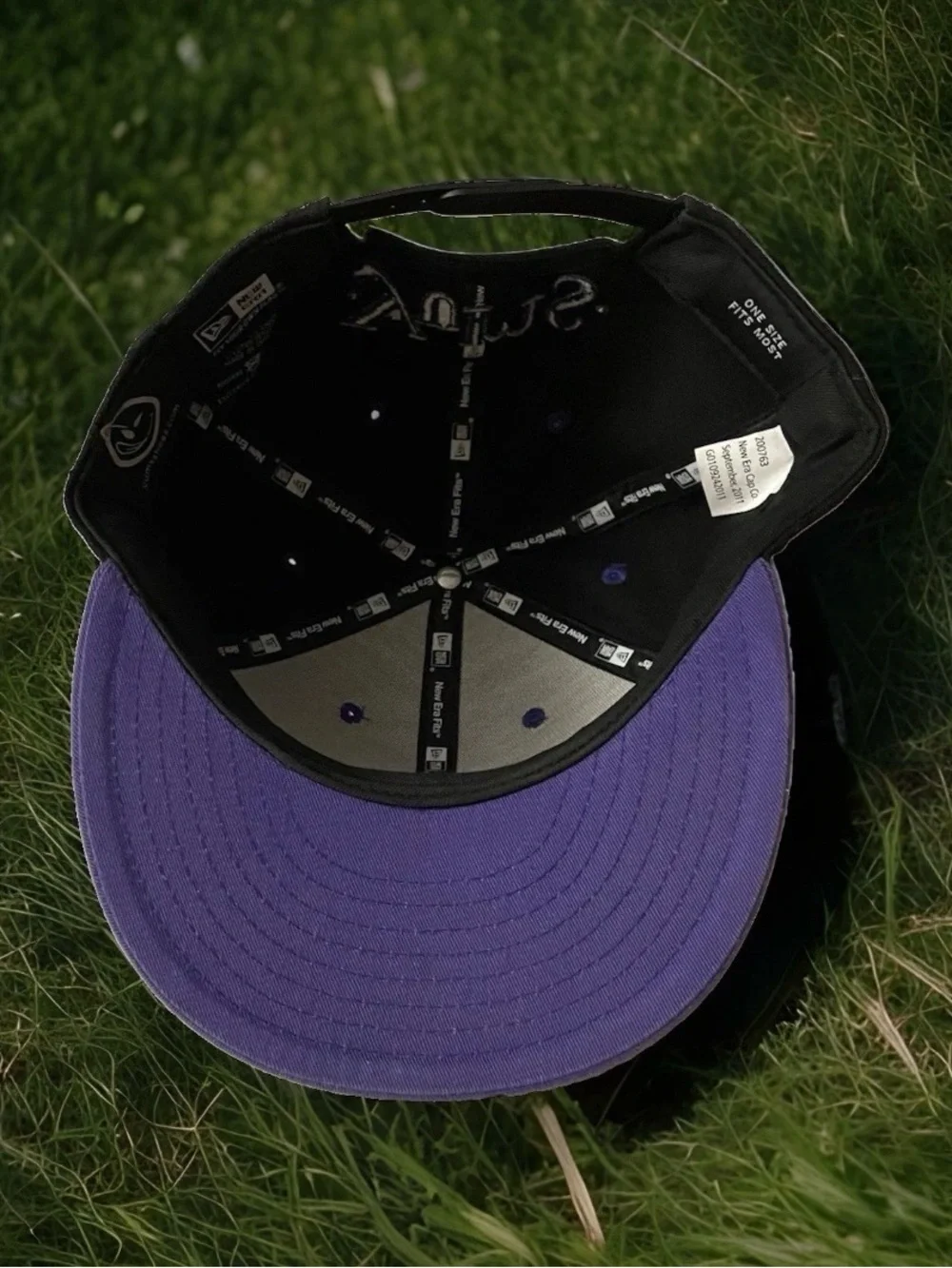 Yums Shoes X New Era Smiley Face Hat Black Purple Logo Snapback Cap 9fifty